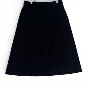Black Pleated Career Skirt Size 10 Cato